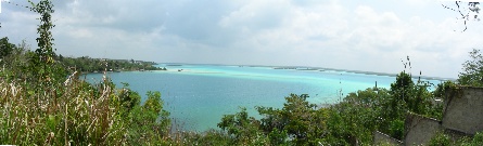 panorama della baia di Bacalar