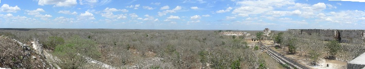 foto panoramica del sito archeologico di Uxmal